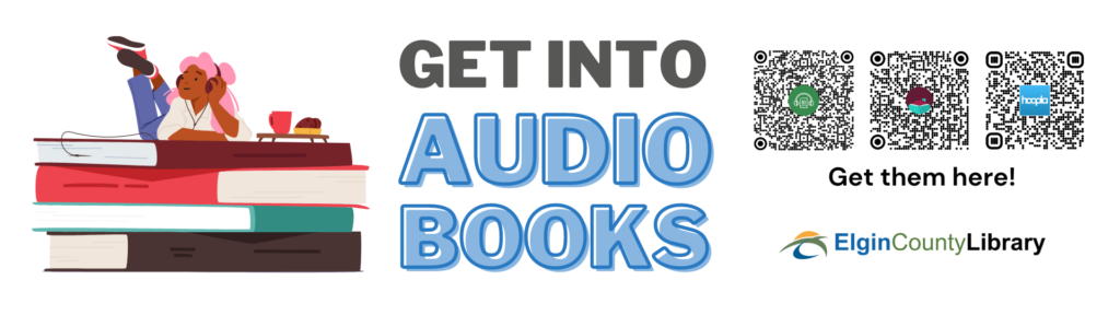 Get into Audiobooks with a graphic and some QR codes in the image